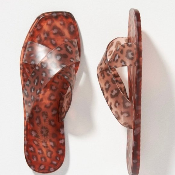 Matisse Leopard Print Sandals - Brown and Black - Picture 1 of 5